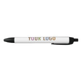 Noir Stylo personnalisé en plastique avec logo d'entrep (Bas)
