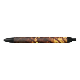 Noir Stylo personnalisé Gold Leafs