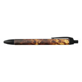 Noir Stylo personnalisé Gold Leafs (Haut)