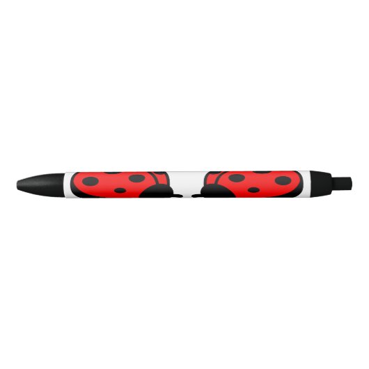 Noir Stylo Personnalisé Lady Bugs (Devant)