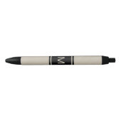Noir Stylo personnalisé Tan Monogrammé (Devant)