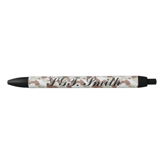 Noir Stylo photo personnalisé noir, encre noire (Devant)