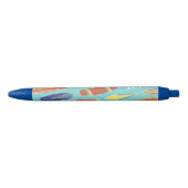 Noir Stylo Planche de Surf Bleue (Devant)