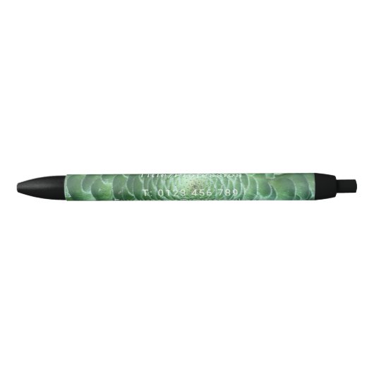 Noir Stylo Plante Succulent Vert Calme (Devant)