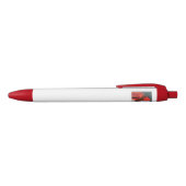 Noir Stylo pointillé Robin garniture rouge (Haut)