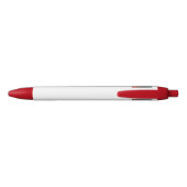 Noir Stylo pointillé Robin garniture rouge (Dos)