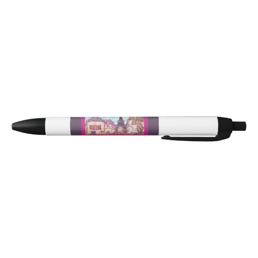 Noir Stylo Pointilliste Inspiré Paris Eiffel (Bas)