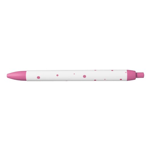Noir Stylo Polkadot Rose Vibrant (Devant)