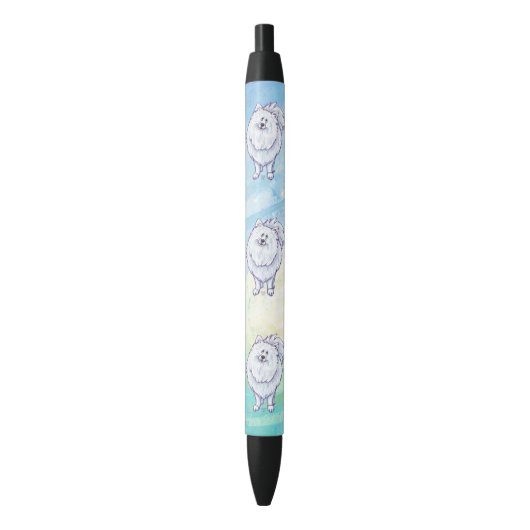 Noir Stylo Pom Pom Blanc Cute (devant Vertical)