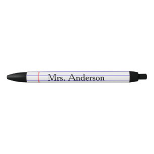Noir stylo pour professeur de carnet