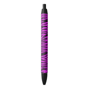 Noir Stylo pourpre de poster de animal de zèbre