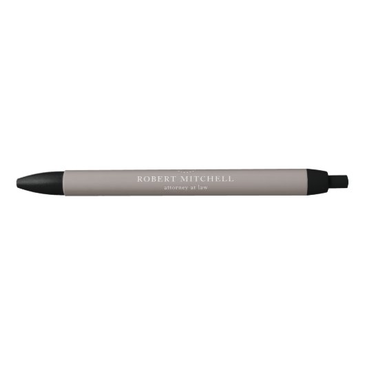 Noir Stylo professionnel élégant Brown Monogramme (Devant)
