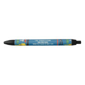 Noir Stylo promotionnel sur mesure (Devant)