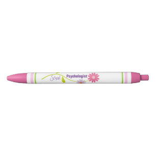 Noir Stylo psychologue Pink Floral