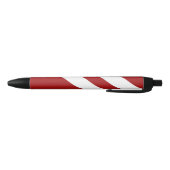 Noir Stylo rayé rouge et blanc (Bas)