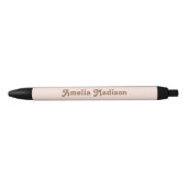Noir Stylo Rose Brun Décoratif Rétro (Devant)