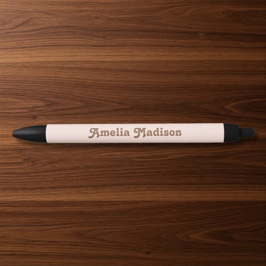 Noir Stylo Rose Brun Décoratif Rétro