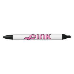 Noir Stylo rose de conscience de cancer du sein de