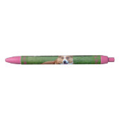 Noir Stylo rose de corgi (Devant)