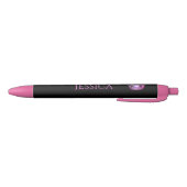 Noir Stylo rose fait sur commande d'encre de couronne (Bas)