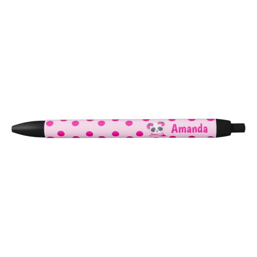 Noir Stylo rose Panda Girl (Devant)