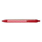 Noir Stylo Rouge Clair avec Motif à Points Blancs Éléga (Dos)