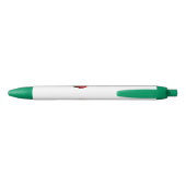 Noir Stylo rouge simple de nom de fleur de pavot (Dos)