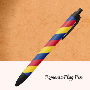 Noir Stylo Roumanie, Drapeau Roumain école / bureau
