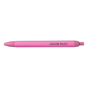 Noir Stylo scolaire rose chaud personnalisé