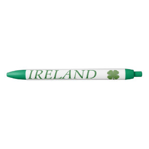Noir Stylo Shamrock irlandais