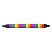 Noir Stylo solide H de rayure d'arc-en-ciel (Devant)
