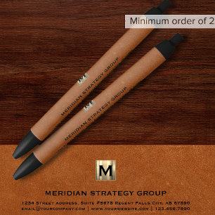 Noir Stylo stylé de stylo d'écriture Monogram pour les