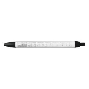 Noir stylo table de multiplication