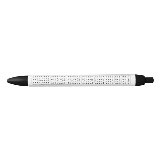 Noir stylo table de multiplication (Devant)