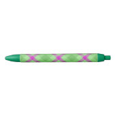 Noir Stylo Tartan Vert Et Rose (Devant)