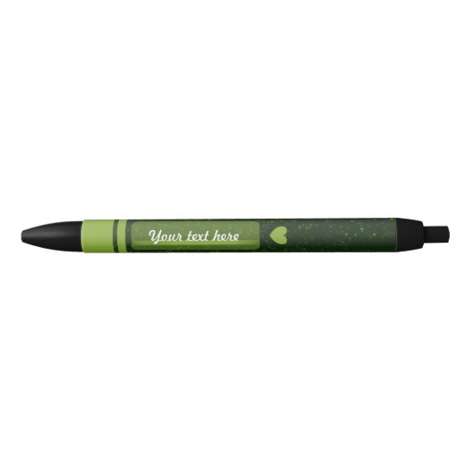 Noir Stylo vert personnalisable (Devant)