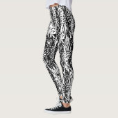 noir sur blanc avantacular leggings (Gauche)