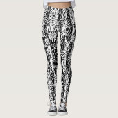 noir sur blanc avantacular leggings (Devant)