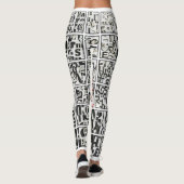 noir sur blanc avec leggings rouges (Dos)