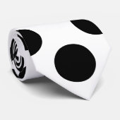 Noir sur blanc Taille géante Pois Cravate (Roulé)