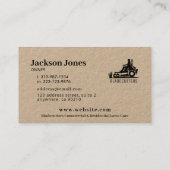 Noir sur Kraft lawn Care + Cartes de visite de rem (Dos)