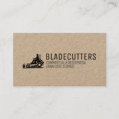 Noir sur Kraft lawn Care + Cartes de visite de rem (Devant)