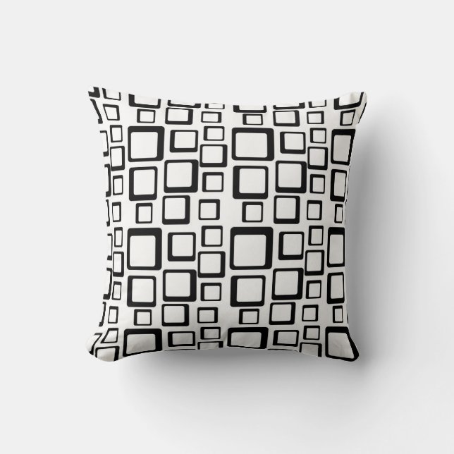 Noir sur le coussin blanc d'années '60 de (Recto)