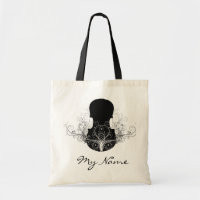 Noir sur le sac fourre-tout blanc à violon