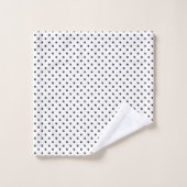 Noir sur Motif Polka blanc (Gant de toilette)