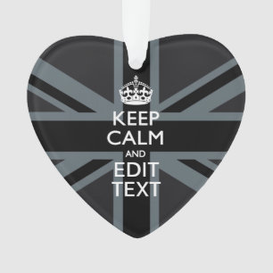 Noir sur Noir Gardez le calme Obtenez votre texte 