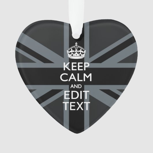 Noir sur Noir Gardez le calme Obtenez votre texte  (devant)