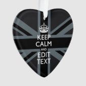 Noir sur Noir Gardez le calme Obtenez votre texte  (devant)