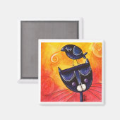 Noir sur Noir - Magnet Carré (Recto/Verso)