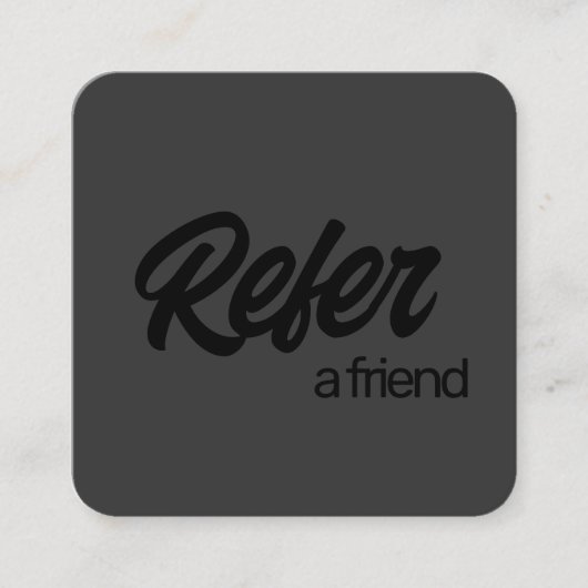 Noir sur Noir Référer une carte de recommandation  (Devant)